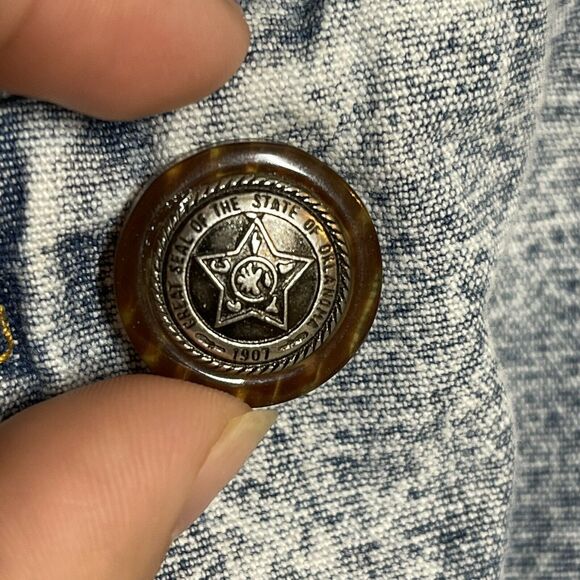 Vintage New York Girl Denim Coat Size Small 90s Oversized Longline Sherpa Collar - Picture 3 of 8